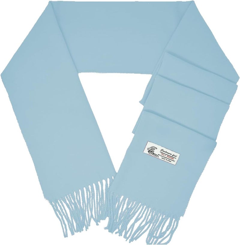Glory Max Unisex Plain Solid Color Winter Scarf Cashmere Feel Soft Classic 72"x12" - Image 1